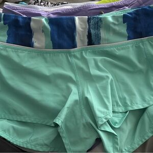 lululemon athletica Mint Green and Blue Athletic Shorts